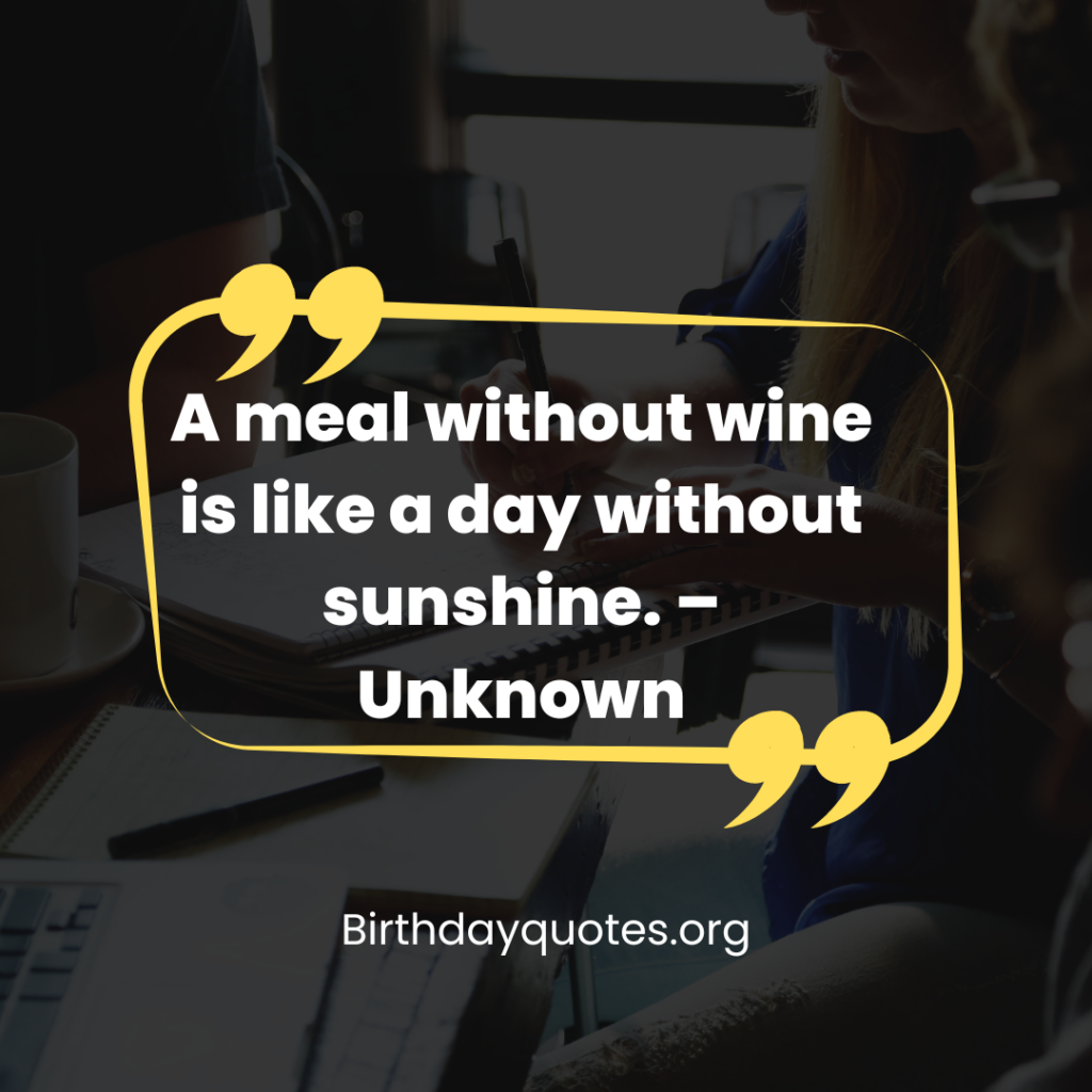 An image of Birthday Wine Quotes