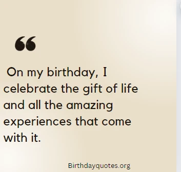 An image of birthday quotes for myself